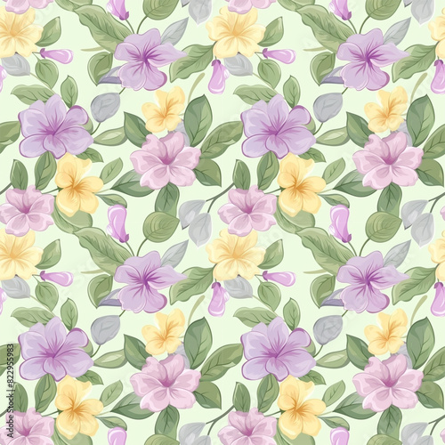 Floral variety color  form natural  seamless fabric pattern.