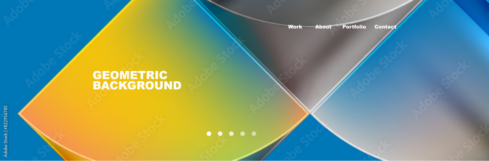 Round triangles and squares web site page template. Vector Illustration For Wallpaper, Banner, Background, Card, Book Illustration, landing page Round triangles and squares web site page template. Vector Illustration For Wallpaper, Banner, Background, Card, Book Illustration, landing page