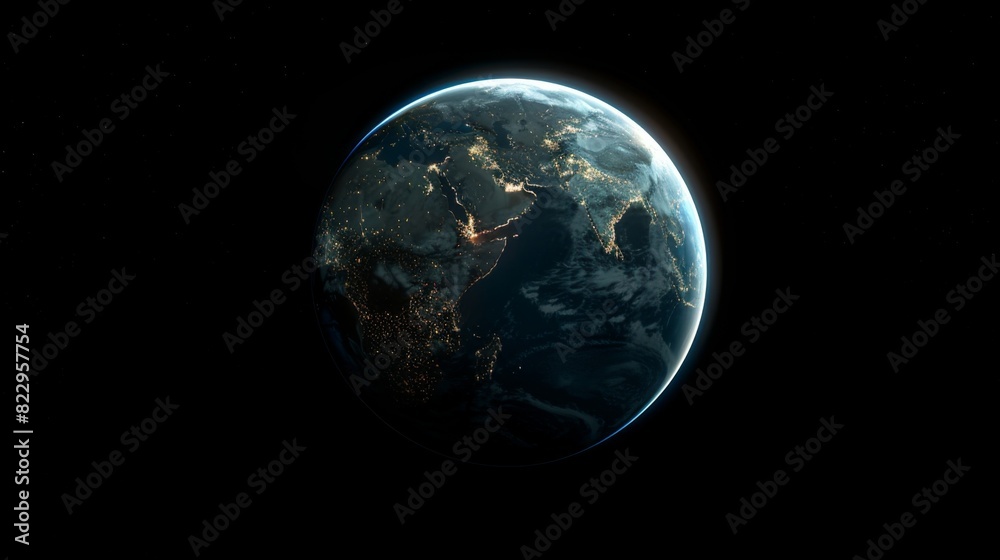 Fototapeta premium Earth Planet in Deep Space Wallpaper