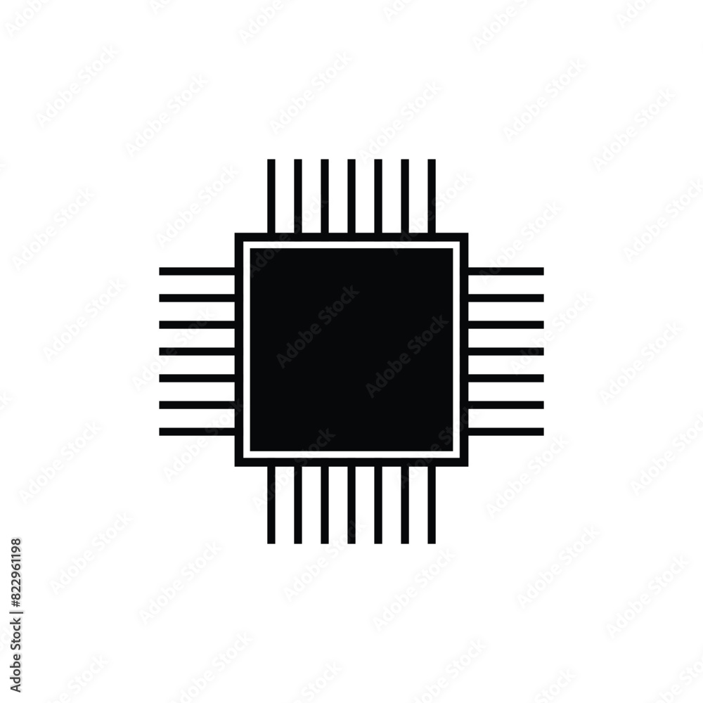 Flat chip icon symbol vector Illustration. Flat chip icon symbol vector Illustration.