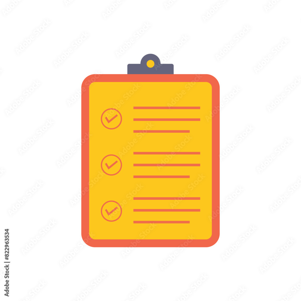 Clipboard icon flat vector illustration. Clipboard icon flat vector illustration.
