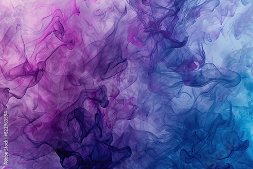 Abstract purple and blue background with smoke texture. Created with Ai