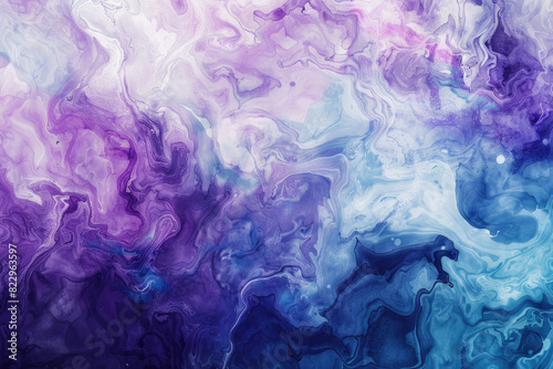 Abstract purple and blue watercolor background. Created with Ai