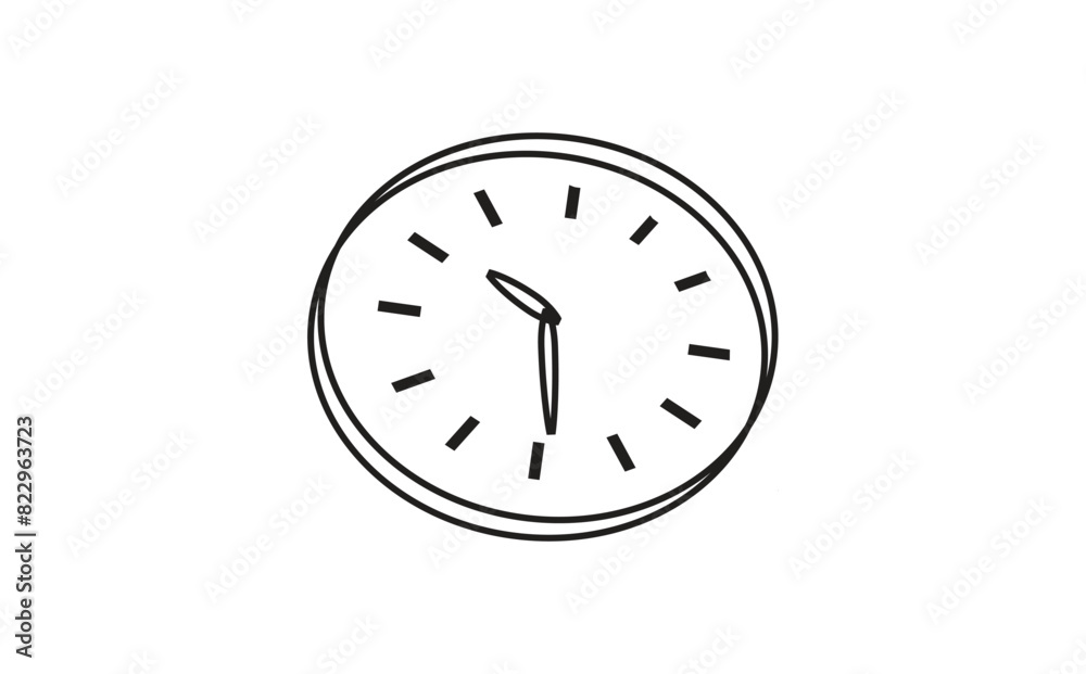 Clock icon in trendy flat style isolated on background. Clock icon in trendy flat style isolated on background.