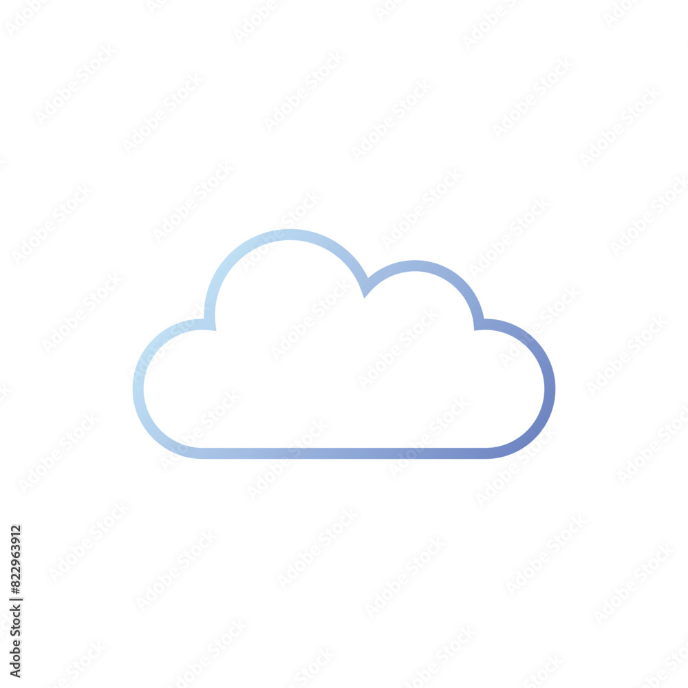 cloud icon in trendy flat design cloud icon in trendy flat design
