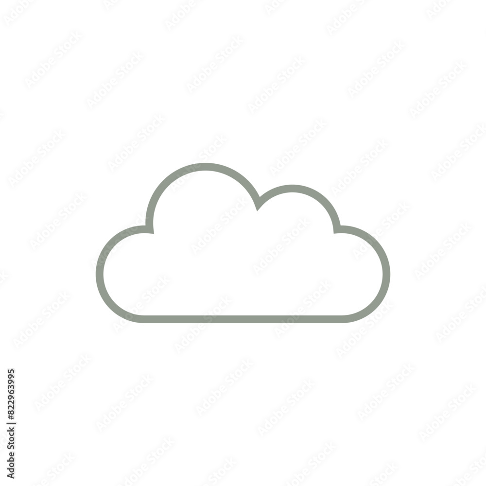 Flat cloud icon symbol vector Illustration Flat cloud icon symbol vector Illustration