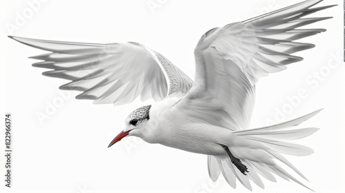 arctic tern on white background photo
