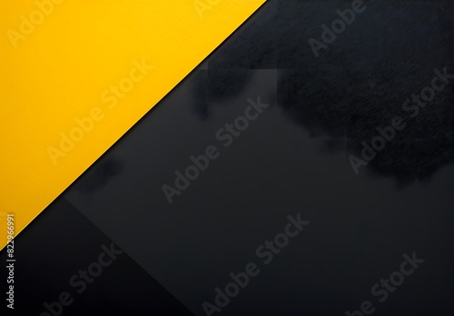 Minimal Black and Yellow Background with Copy Space