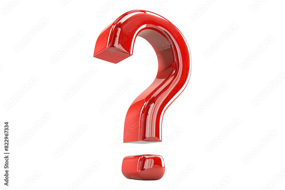 Question mark 3D icon isolated on a white background Question mark 3D icon isolated on a white background