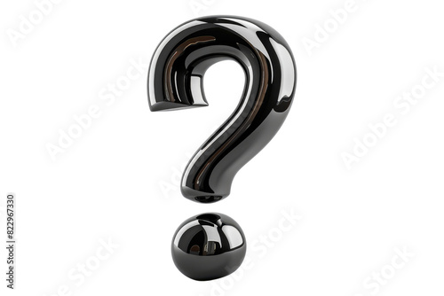 Question mark 3D icon isolated on a white background