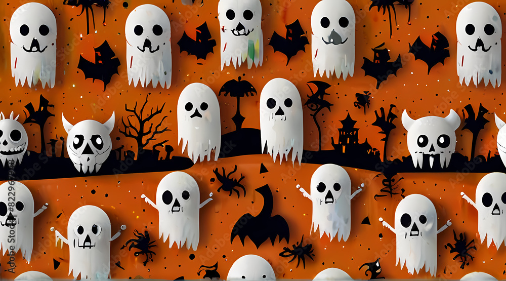 Halloween Ghost Pattern Theme Halloween Ghost Pattern Theme