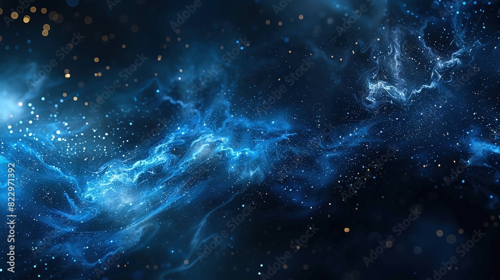 Dark blue with light particle effects Dark blue with light particle effects