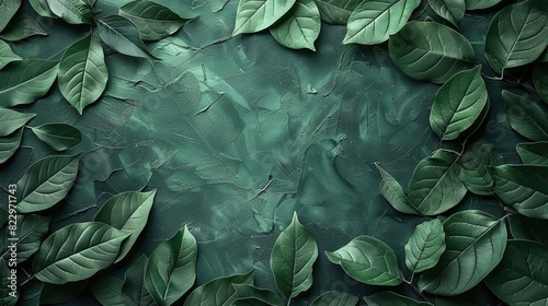 Dark forest green with a simple leaf pattern