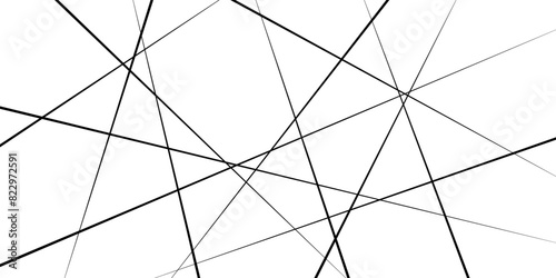 Random, chaotic lines in rectangular frame. Disarray of lines. Abstract art. Random chaotic lines background. Abstract geometric pattern. Modern abstract vector texture. 