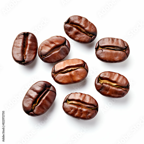 Wallpaper Mural coffee beans isolated on white Torontodigital.ca