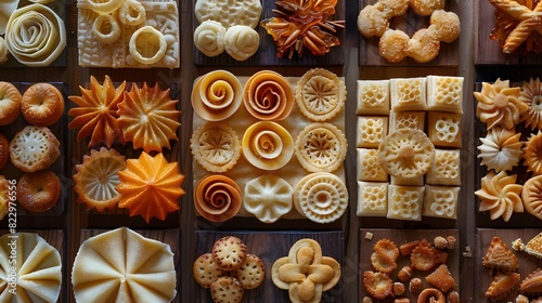 Culinary Theorems Patterned Snacks Merging Delectable Delights and Intellectual Pursuits photo