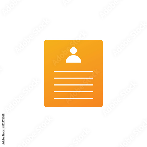 CV icon flat vector illustration.