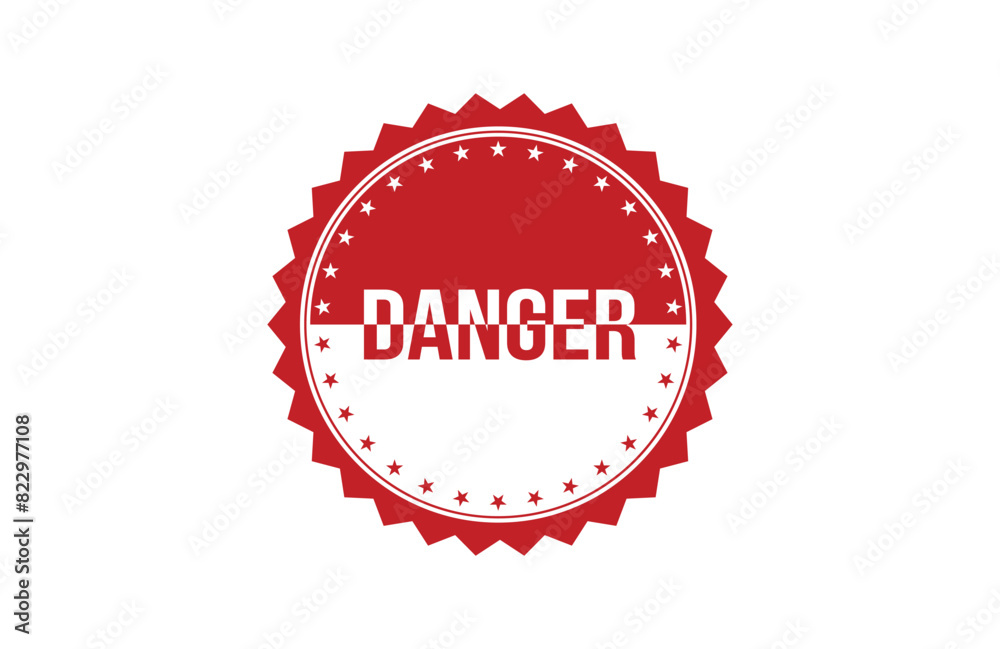 Danger red ribbon label banner. Open available now sign or Danger tag. Danger red ribbon label banner. Open available now sign or Danger tag.