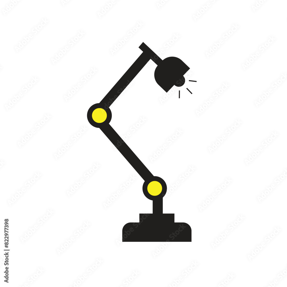 Flat desk lamp icon symbol vector Illustration. Flat desk lamp icon symbol vector Illustration.