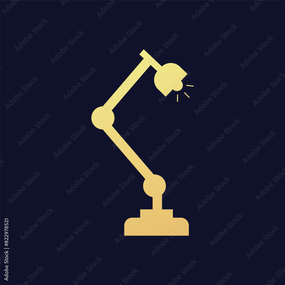 Flat desk lamp icon symbol vector Illustration. Flat desk lamp icon symbol vector Illustration.