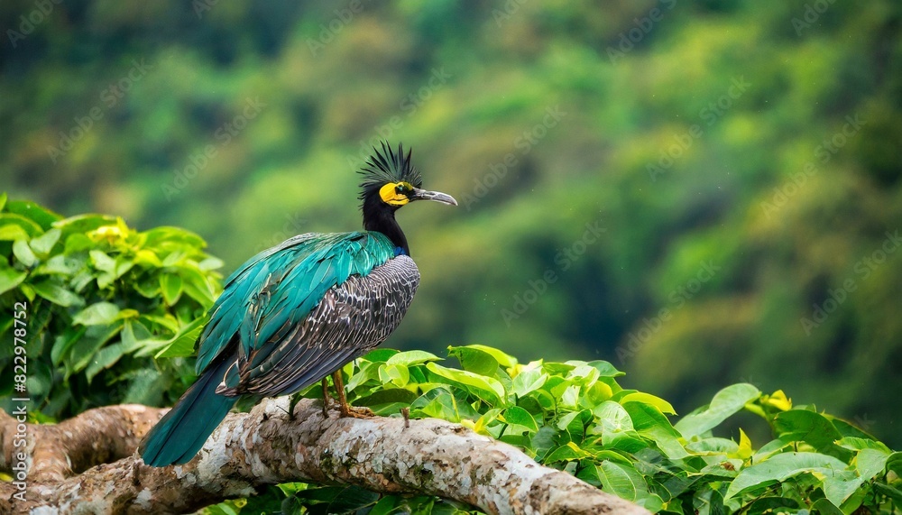 Obraz premium blue and yellow billed hornbill