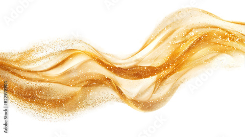 Gold Dust Swirl Elegance isolated on a transparent background