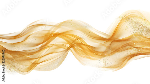 Gold Dust Swirl Elegance isolated on a transparent background