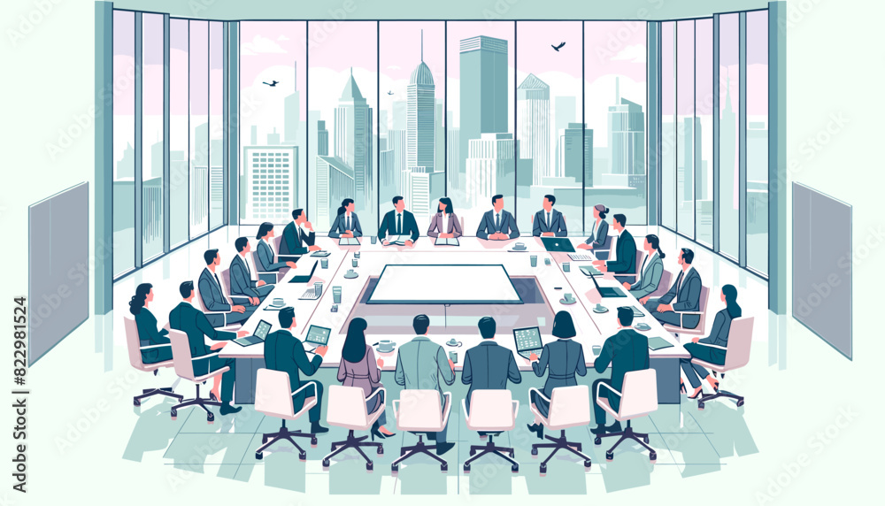 Obraz premium Concept vector illustration of business situation.