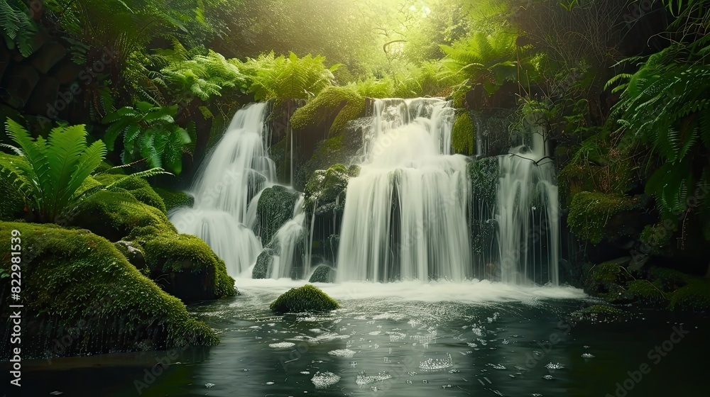 waterfall in the forest waterfall in the forest