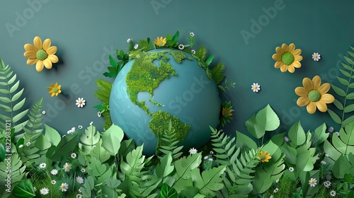Earth day banner. Vector concept for graphic and web design  business presentation  marketing and print material  social media