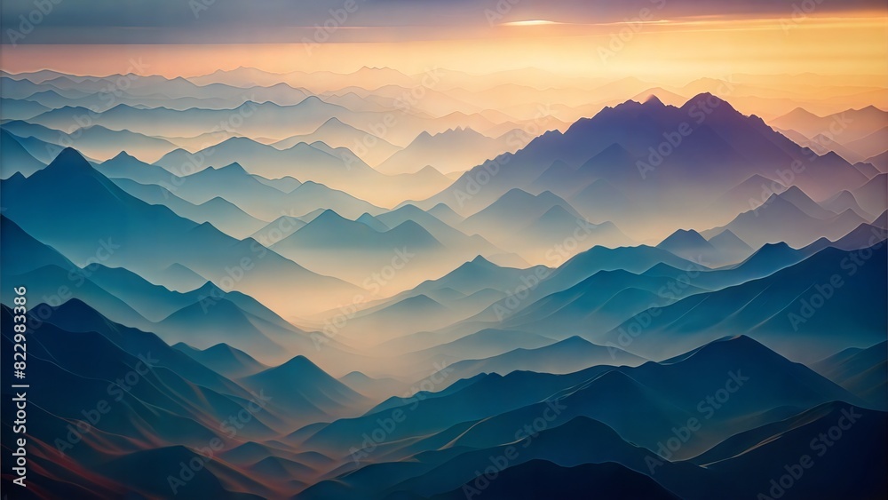 Abstract Mountains: Stylized, layered mountains in gradient colors, providing a sense of depth and serenity.
