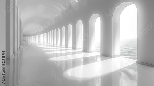 Realistic Cinema 4D business growth representation, minimalistic, soft white gradient, studio lighting, high detail, ample space