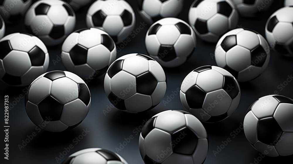 Black football or soccer ball on a matching black background with highlight on the textured surface and copy space Black football or soccer ball on a matching black background with highlight on the textured surface and copy space