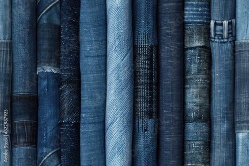 Textile Texture: Seamless Denim Textures with Realistic Varia Pattern for Creative Creations photo