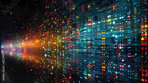 Wallpaper Mural Vibrant Genetic Data Visualization Illuminating the Complexity of Biological Information Torontodigital.ca