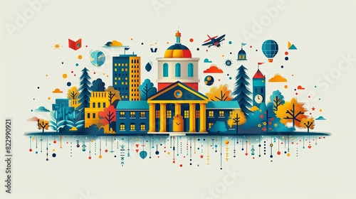 Education. Vector illustration for graphic and web design  business presentation  marketing and print material. Back to school