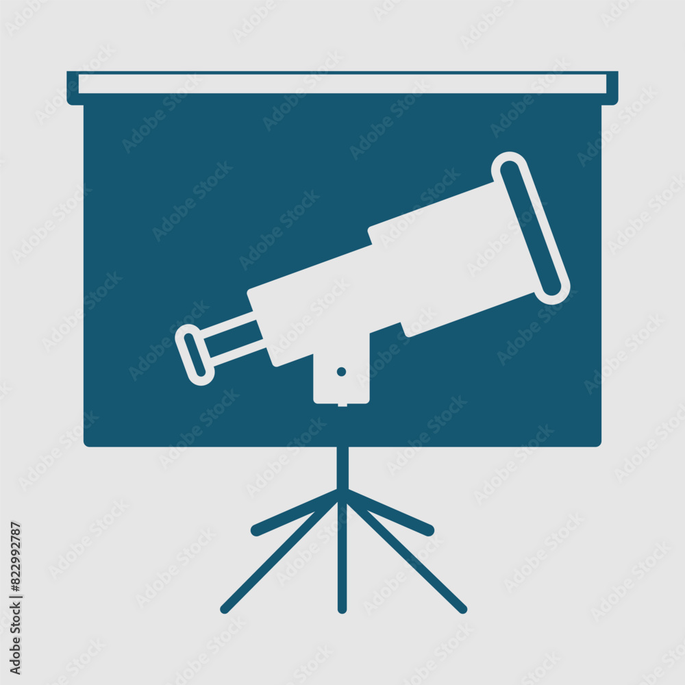 Vector graphic of a telescope icon, illustration sign and symbol for vision, foresight, and strategic planning in business Vector graphic of a telescope icon, illustration sign and symbol for vision, foresight, and strategic planning in business