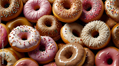 Background with a stack of donuts theme