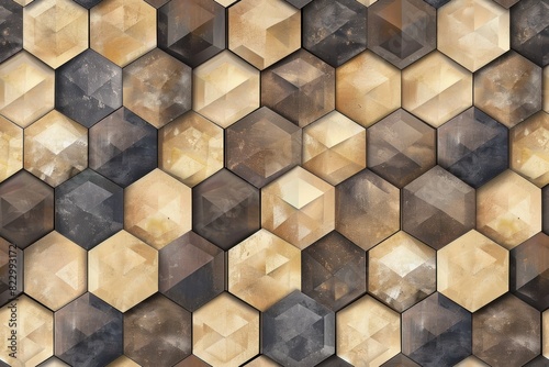 Seamless Hexagon Patterns with a Range of Modern Designs