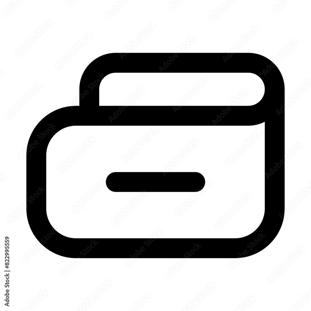 wallet bifold line icon ui for website and smartphone application wallet bifold line icon ui for website and smartphone application