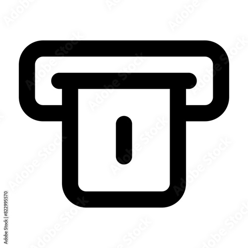 withdraw money atm line icon ui for website and smartphone application