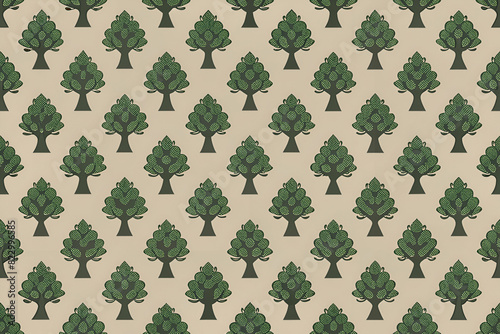 simple seamless tree Icon pattern.