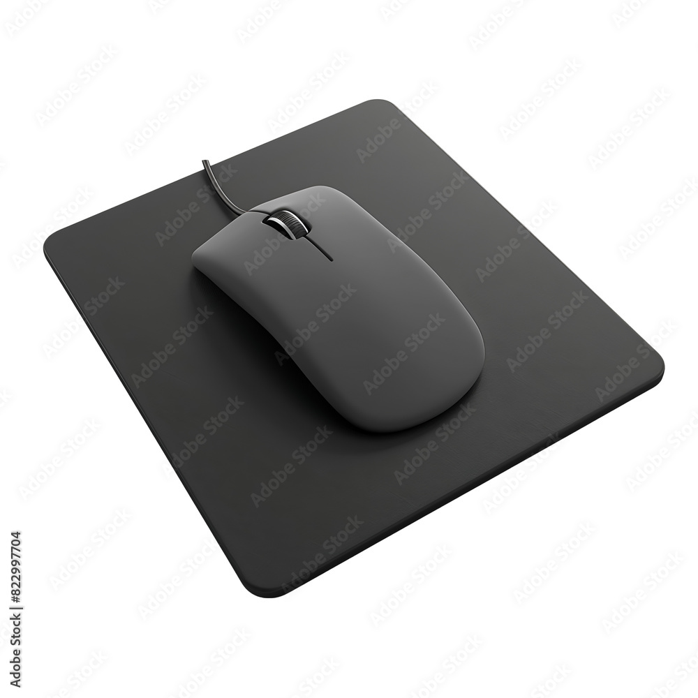 Computer Mouse on Mouse Pad Isolated on Transparent Background, Graphic Resource Computer Mouse on Mouse Pad Isolated on Transparent Background, Graphic Resource