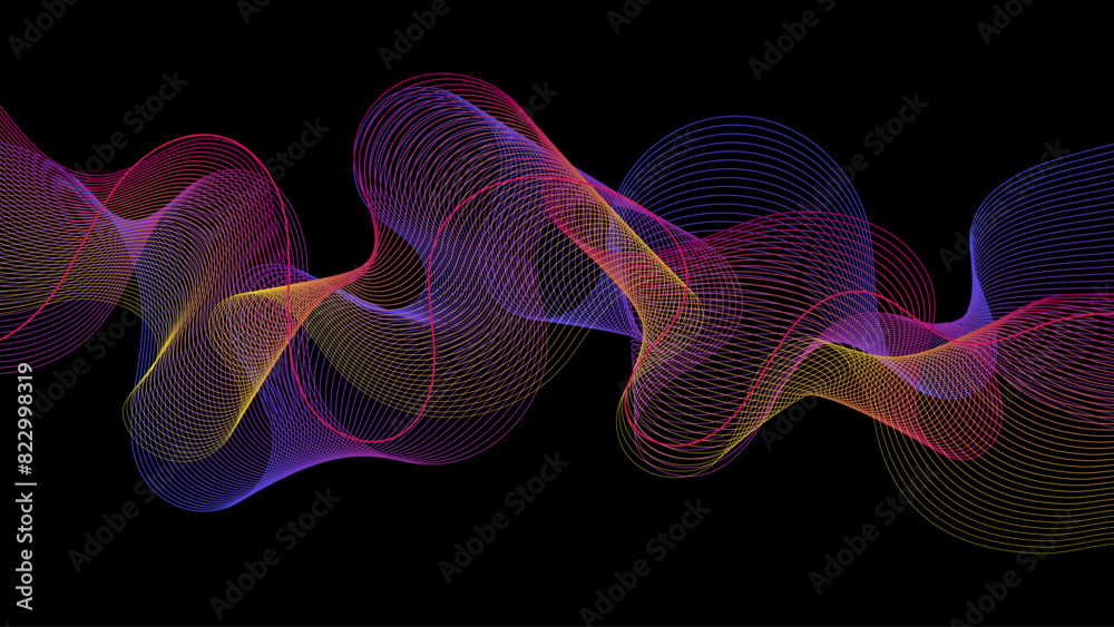 Obraz premium Wavy Abstract background with business lines, graphic element , web, presentation ,digital, business, colorful vector illustration background