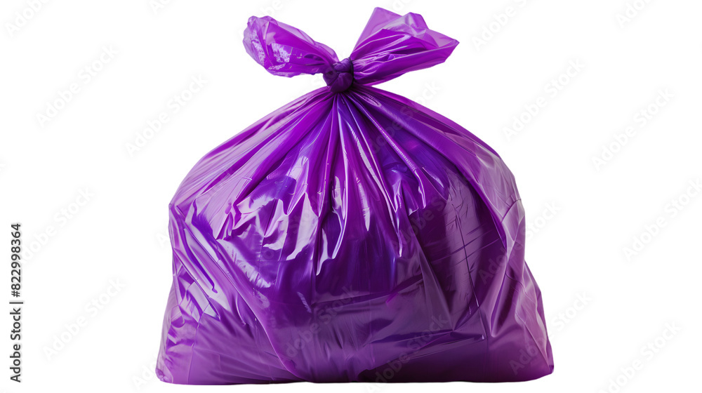 violet plastic garbage bag isolated on a transparent background violet plastic garbage bag isolated on a transparent background