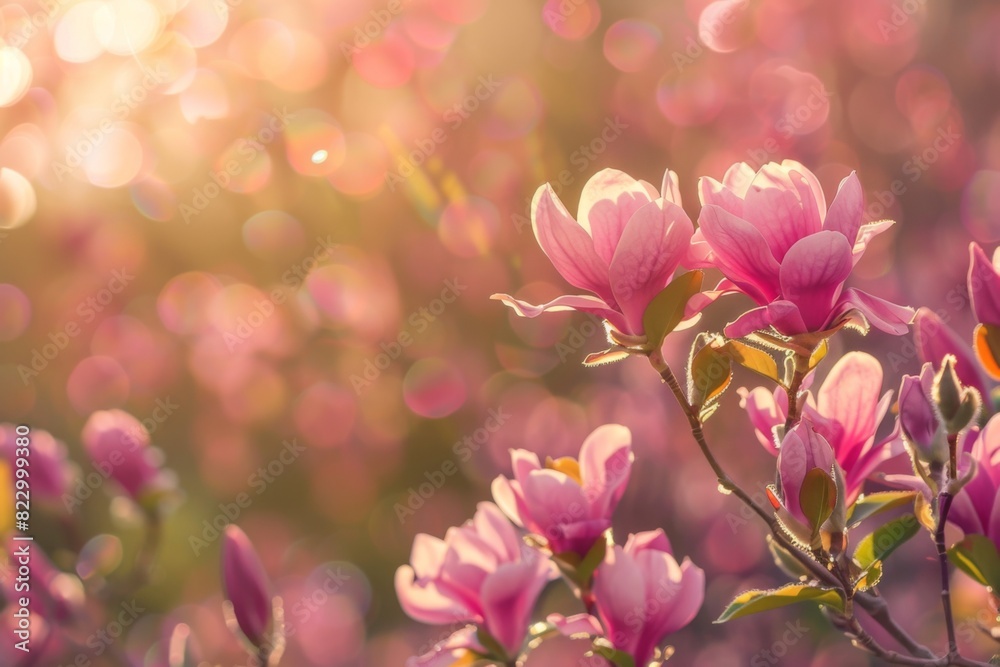 Spring Blossoms in Warm Sunlight