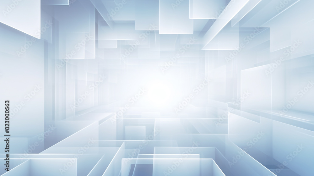 Fototapeta premium Modern white and light grey square overlapped pattern on background with shadow. white background. Minimal geometric white light background abstract design. Elegant white and grey Background.