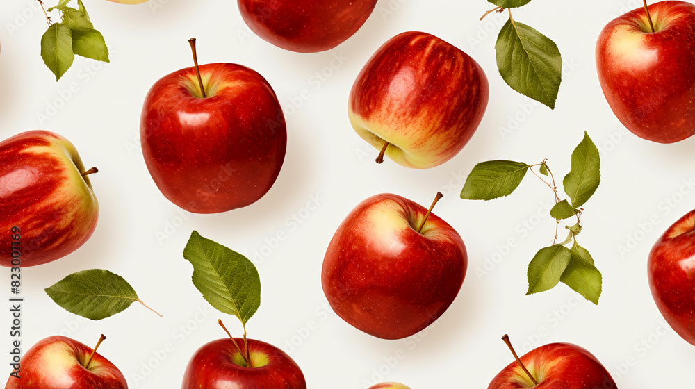 Image decorated with many fresh apples..