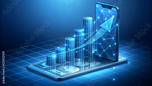 Increase Revenue: Business and Finance Concept. Perfect for: Financial Strategy Workshops, Business Innovation Conferences, Technology in Finance Events, Revenue growth presentations.