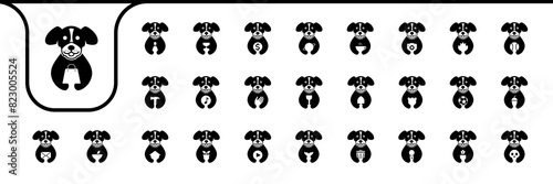 brittany spaniel dog cute icon vector designs